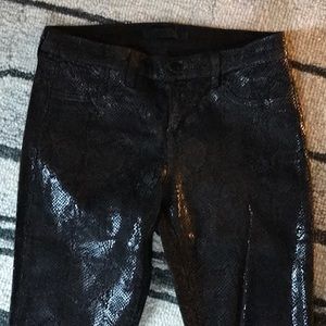 J Brand shiny boa Jean/legging